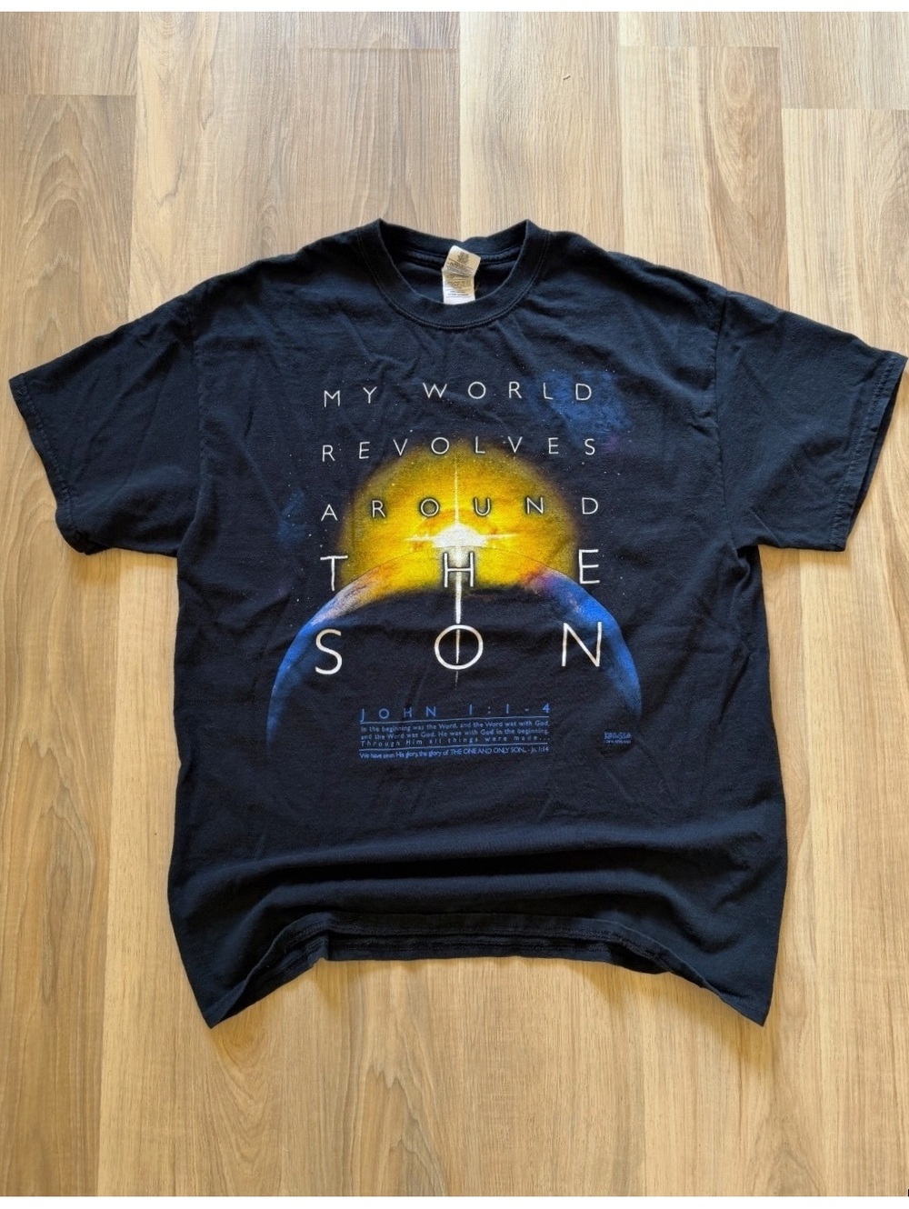 Vintage Jesus Bible Verse Space Graphic T-Shirt